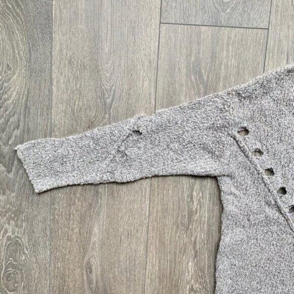 Anthropologie One Grey Day Grace Sweater Merino Alpaca Wool Knit Coastal Brown - Picture 9 of 16